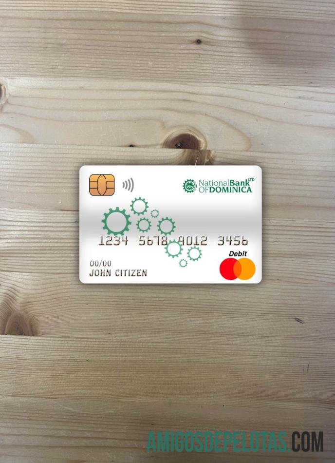 Dominica National Bank Of Dominica Bank Cartão de débito mestre Photolook Front modelo